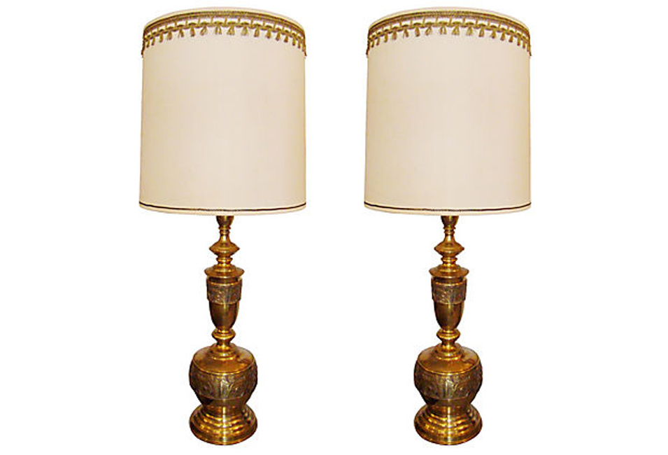 James mont deals brass lamps